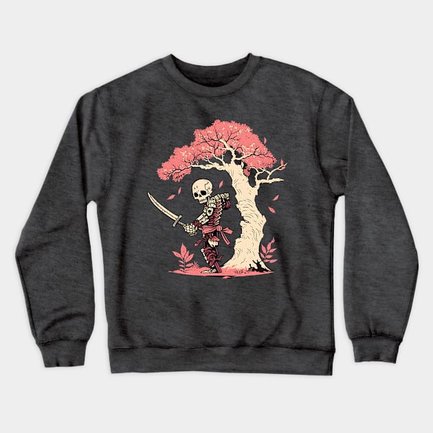 Japanese Samurai Skeleton Crewneck Sweatshirt by HMMR-design